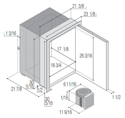 Vitrifigo C130RXD4-F Dimensions