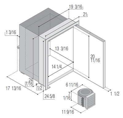 Vitrifigo C75RXD4-F Dimensions