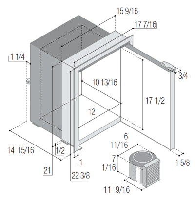 Vitrifigo C42RBD4-F Dimensions