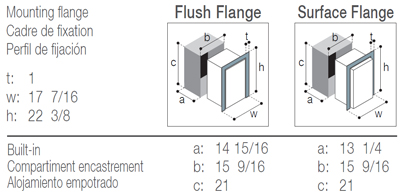 Vitrifigo C42RBD4-F Dimensions