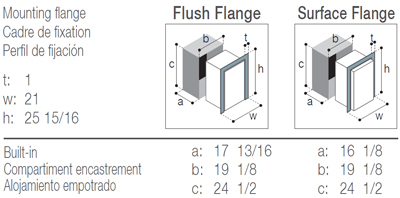 Vitrifigo C60IBD4-F Dimensions