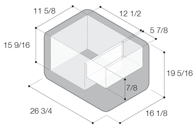 Vitrifigo VF45P Dimensions