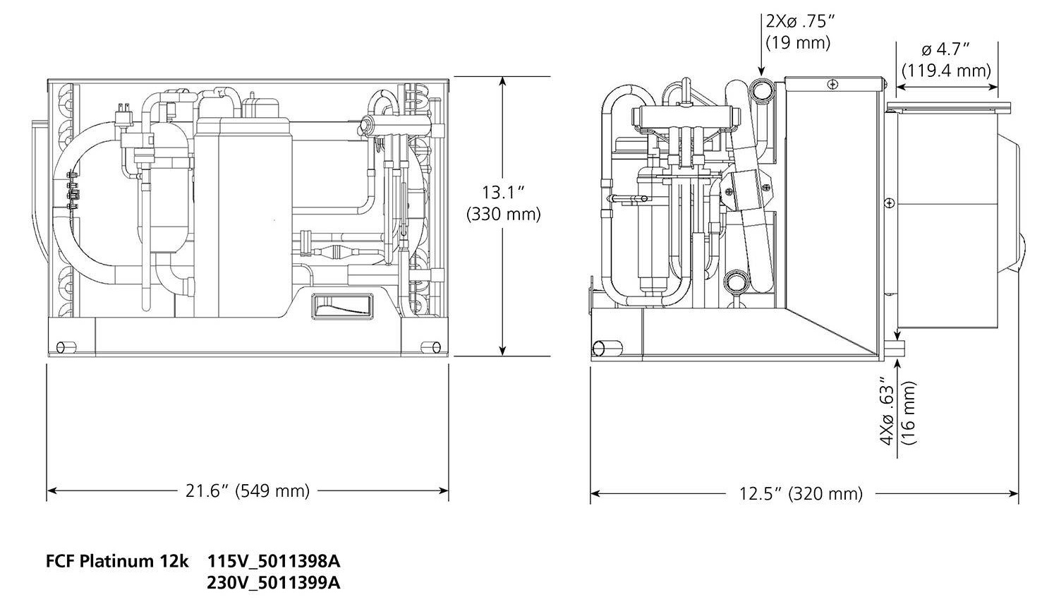 Webasto Dometic DTU12 230V Replacement