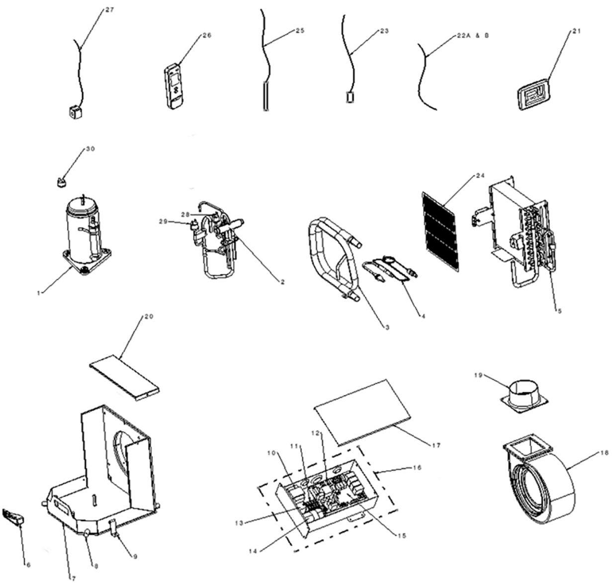 Webasto 12,000 fcf classic spare parts