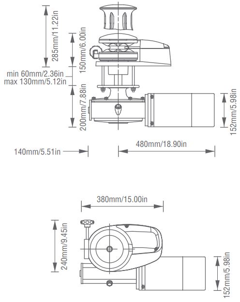 Lofrans Project 2000 Dimensions