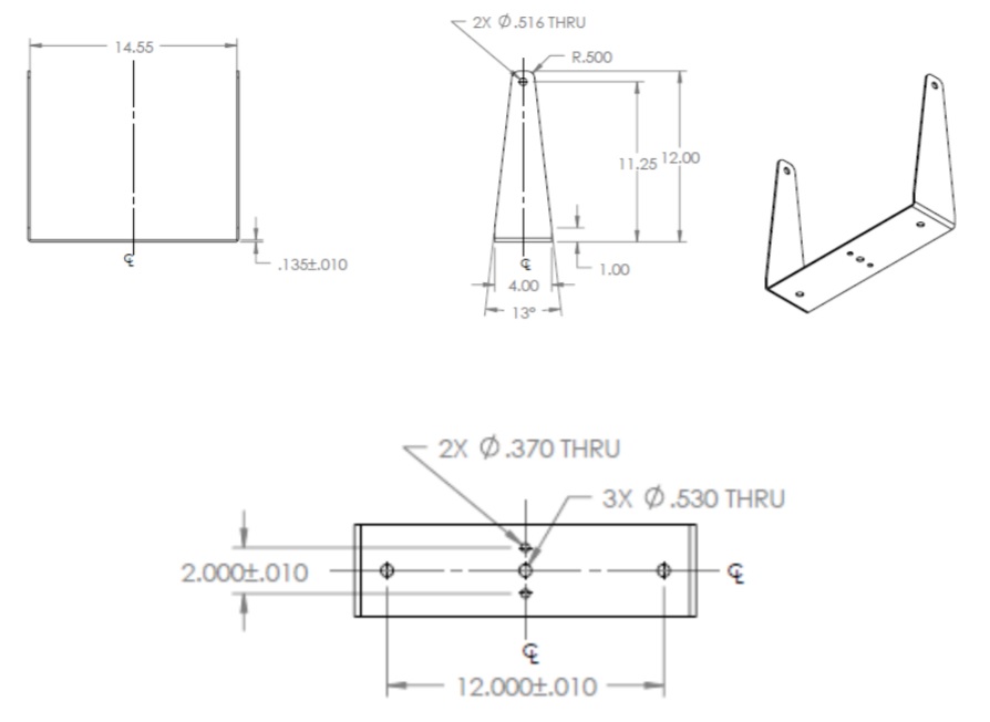 Standard Mounting Bracket Dimensions Durabrite