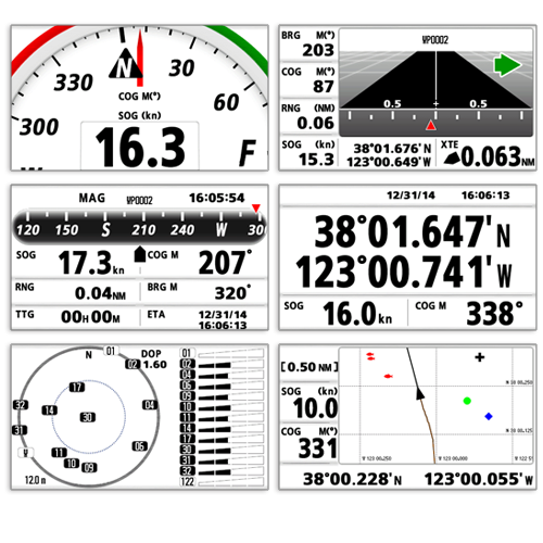 GP39 displays navigation data