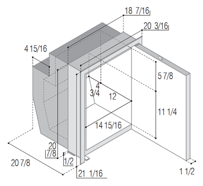 Vitrifigo C62IXD4-F Dimensions