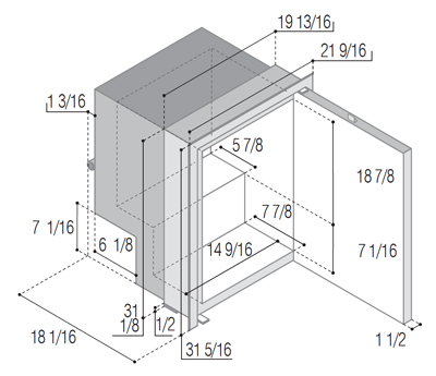 Vitrifigo C85IXD4-F Dimensions