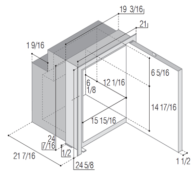 Vitrifigo C90IXD4-F Dimensions