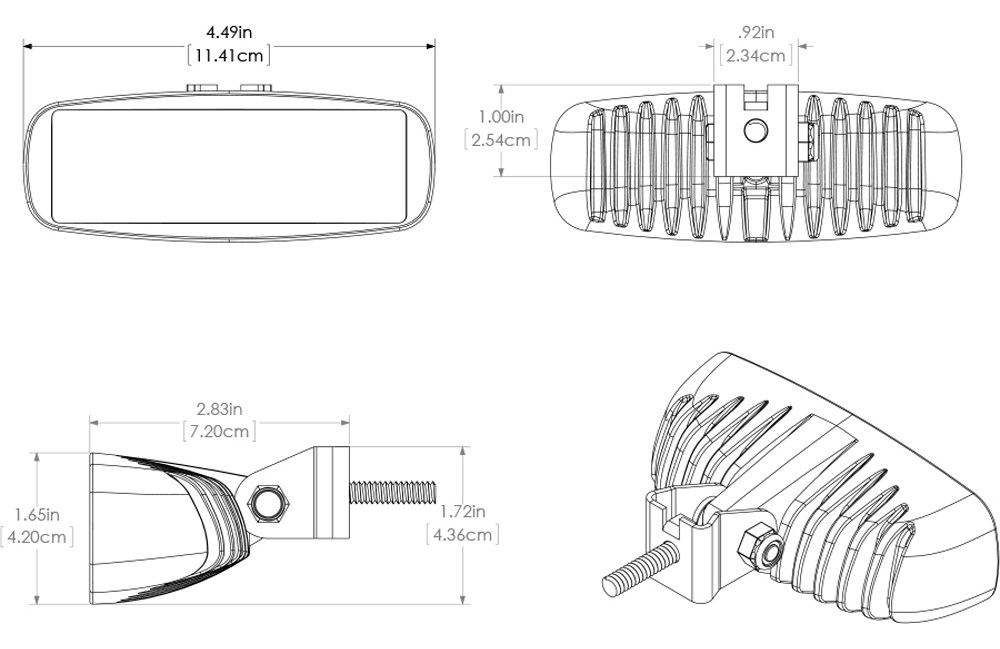 Lumitec CapreraLT Dimensions