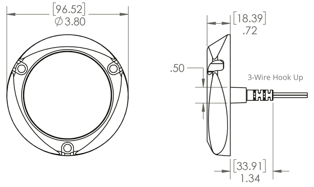 Lumitec SeaBlazeX2 101516 Dimensions