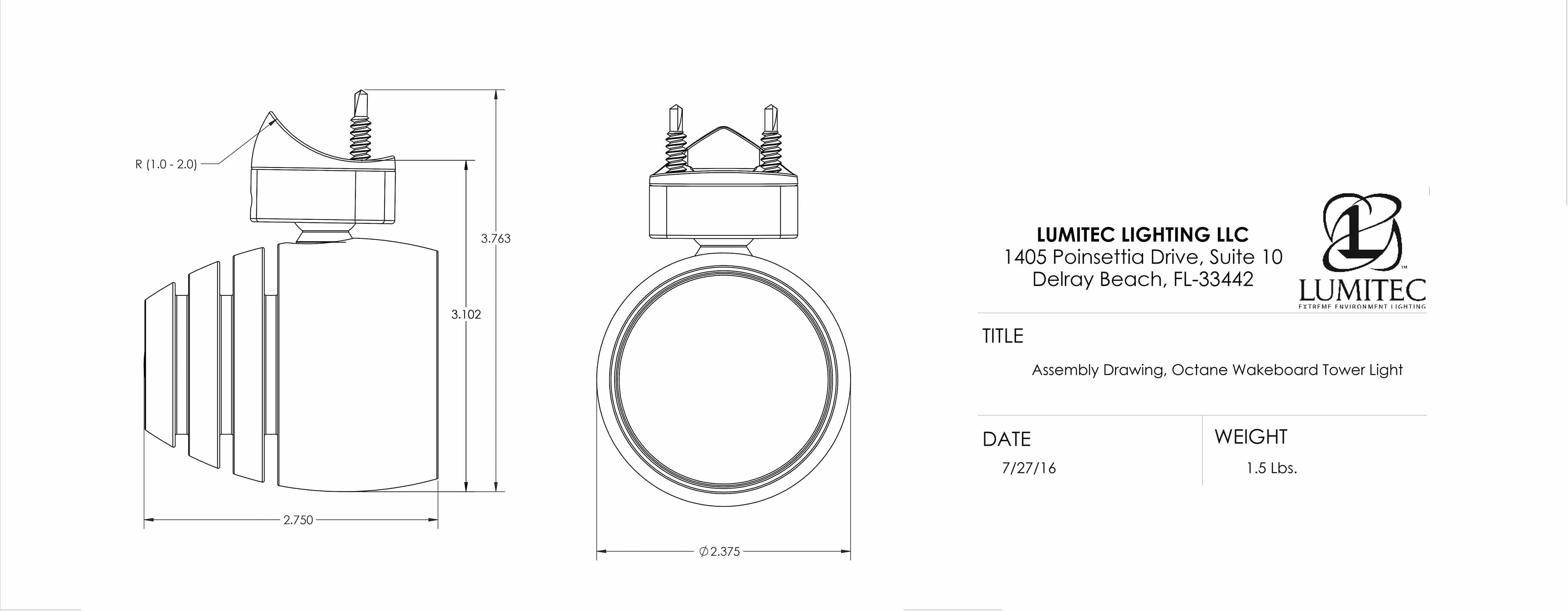 LUMITEC Octane drawing