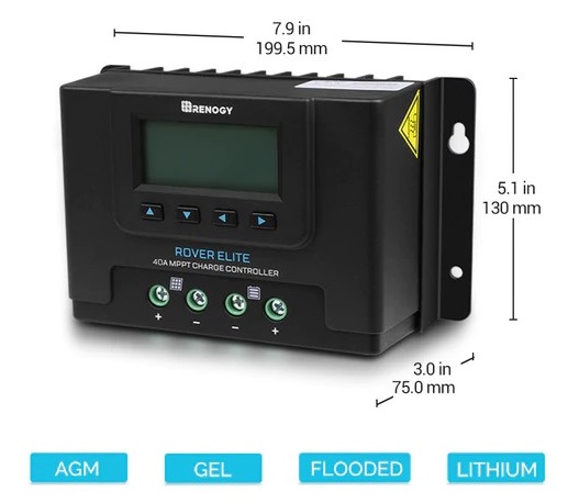 Renogy RCC40RVRE-G1 Dimensions