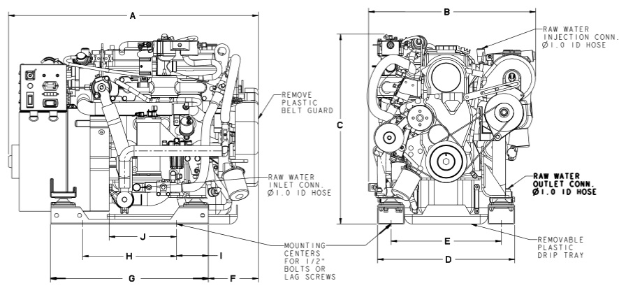 10.0 sbeg marine generator