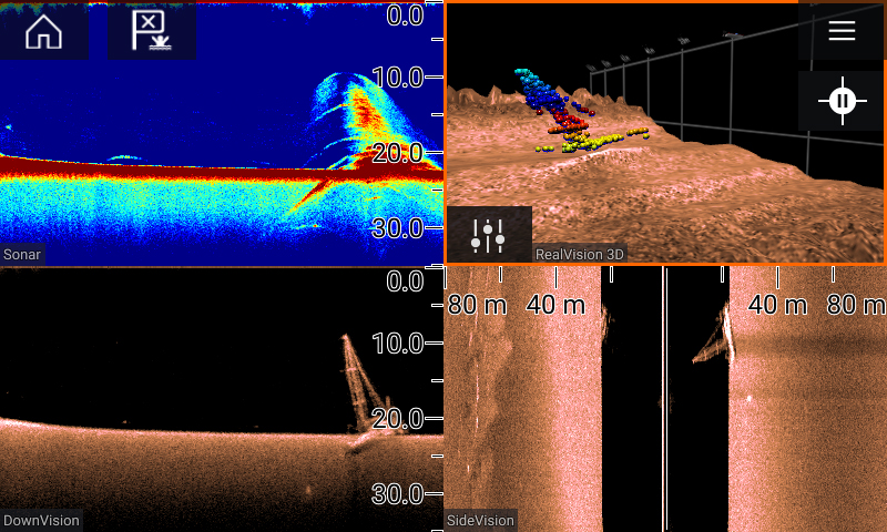 Raymarine RVX1000 all in one sonar