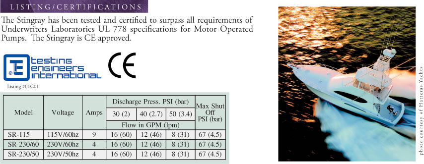 Stingray Saltwater Pressure System - 230V 60Hz - # SR-115.